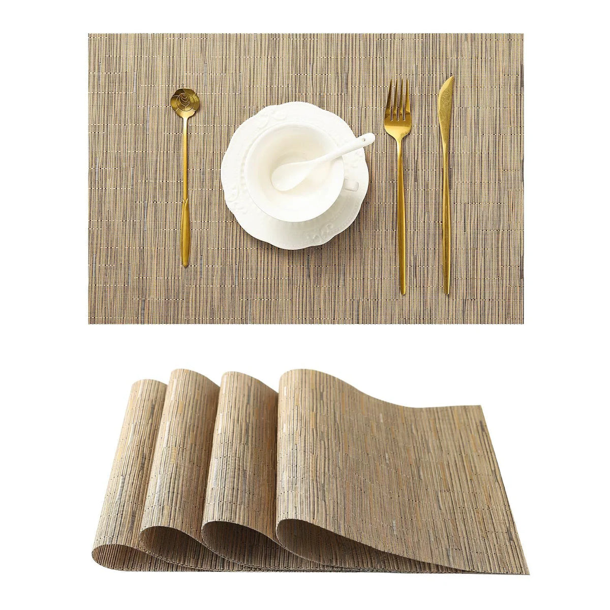 tapis table moderne bleu marine rayures fines 18in 12in durable vinyle respectueux environnement
