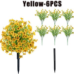 bouquets artificiels violet vert modernes decoration exterieure intérieure 35cm fleurs feuilles