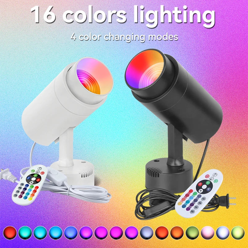 projecteur led scène blanc noir télécommande effet lumineux moderne fonctionnel dmx