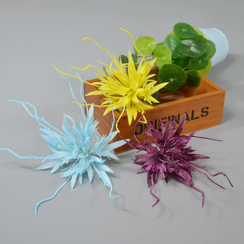 fleurs artificielles plantes décoratives branches fines feuilles pointues bouquet mariage décoration maison moderne