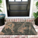 tapis sol antidérapant polyester Mandalorian noir gris entrée maison salle bain chambre moderne