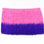 franges dégradées 100% rayonne rose bleu vert noir blanc orange violet modernes 20cm