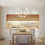 suspension lumineuse contemporaine ovale translucide or blanc 50cm 72cm 98cm