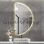 Miroir mural demi-rond 50cm vue de face