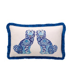 taie d'oreiller imprimée léopard tropical velours carré moderne deux côtés opaques tassel rouge océanique