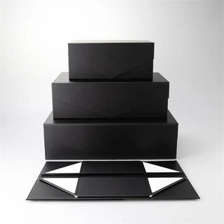 boîtes pliables magnétiques carton élégantes moderne or noir turquoise rangement décoration festive