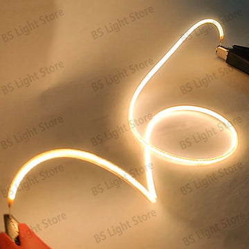 ruban led flexible lumineux décoration intérieure clips fixation couleur orange blanc rouge
