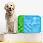 tapis nourriture animaux violet bleu vert orange gouttes d'eau succion tiges pratiques moderne