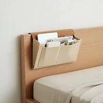porte objets mural tissé beige gris moderne adhésif compartiments rangement organisation maison chambre