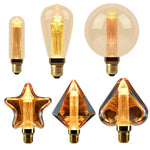 ampoules led décoratives vintage filaments dorés opaques 220v 249 lumens doré ambre echangement e27