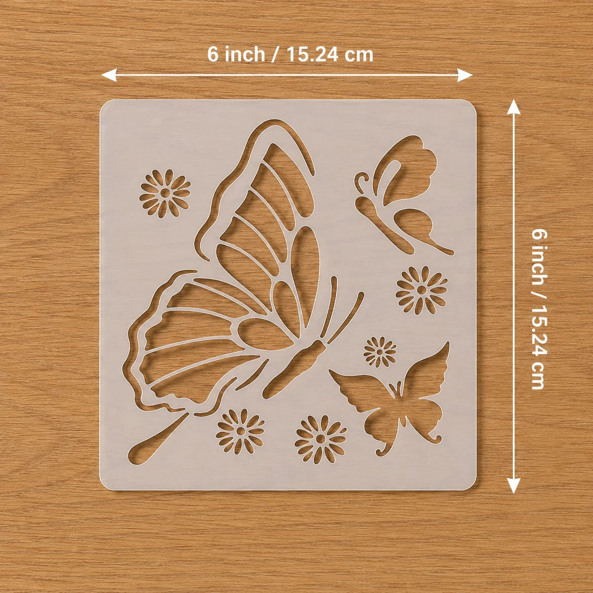 pochoirs réutilisables peinture mur bois tissu motifs floraux moderne papillons fleurs