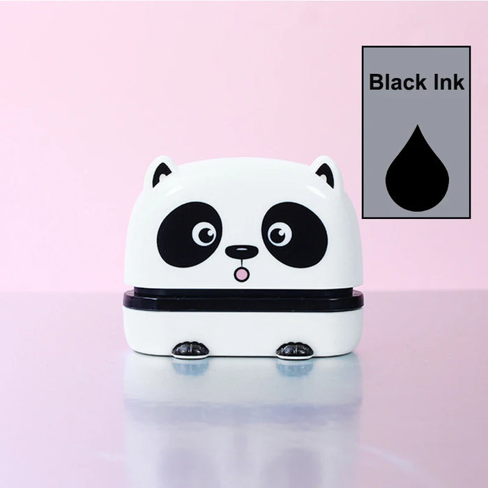 timbres personnalisables dessins animés animaux bleu noir rose blanc jaune gris daisyscrição