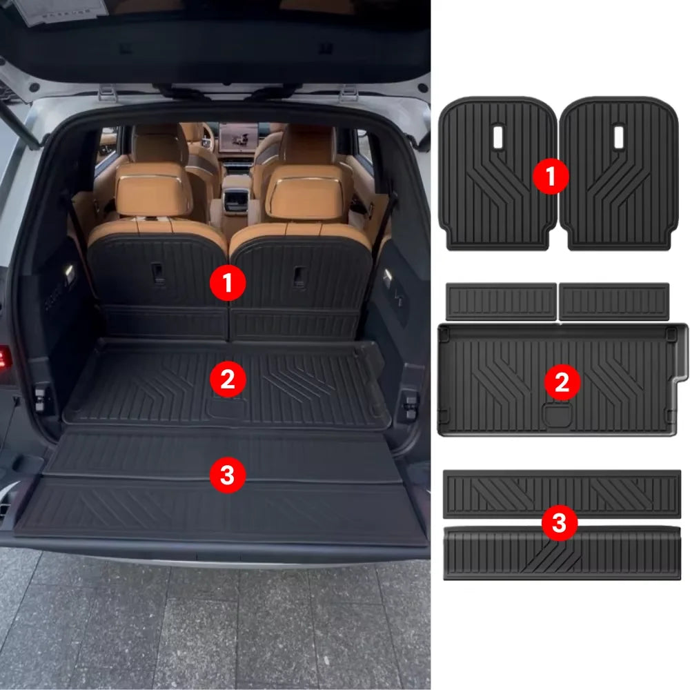 tapis sol voiture noir rayures diagonales moderne avant gauche avant droit arrière coffre