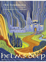 affiche voyage rétro abstraite château mordor paysage fantasy toile huile sans cadre