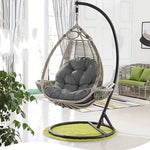 coussin chaise gris uni moderne anti décubitus fibre polyester coton ergonomiqueintérieur extérieur