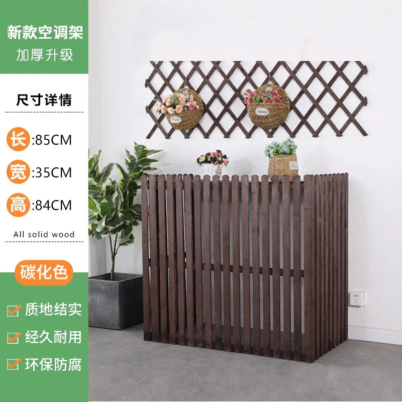 clôture murale bois naturel moderne balcon extérieur support pots fleurs anti corrosion unique
