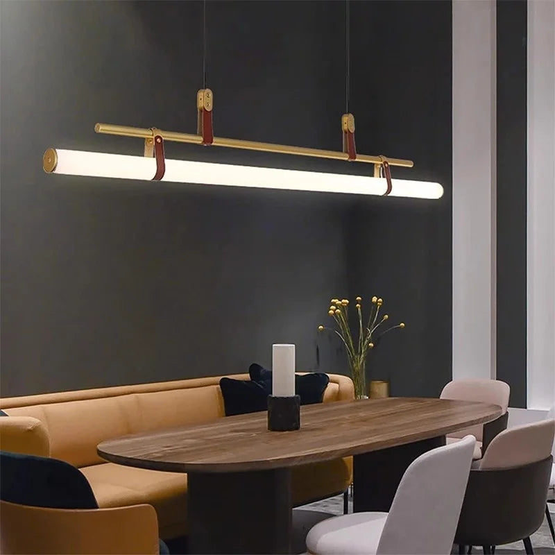 lampe suspendue moderne minimaliste noir cuivre blanc métal lisse 120cm 150cm 80cm