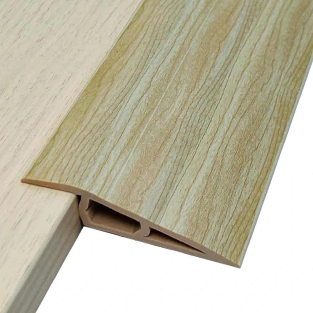 profil seuil pvc adhésif aspect bois moderne gris marron clair beige 1m longueur