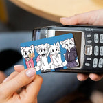 autocollants carte credit dessin animé chats moderne graphique