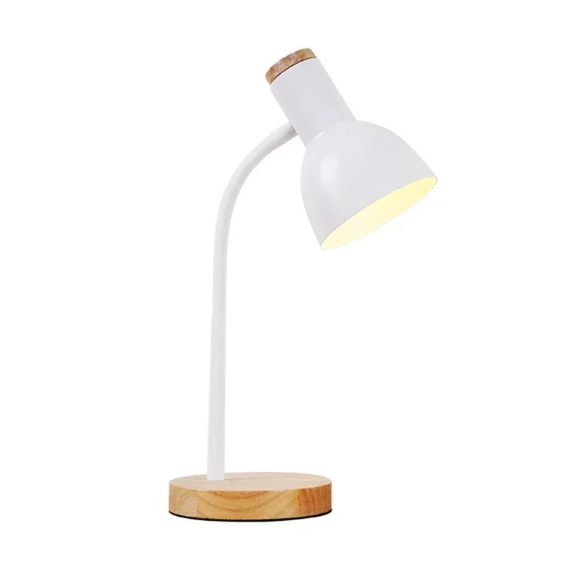 lampe table bois fer pliable nordique moderne lecture salon chambre