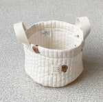panier rangement enfantin ours mignon quilté sac stockage jouets écologique poignées amovibles