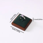 présentoir bagues velours blanc vert gris marron clips classique rangement portable commercial
