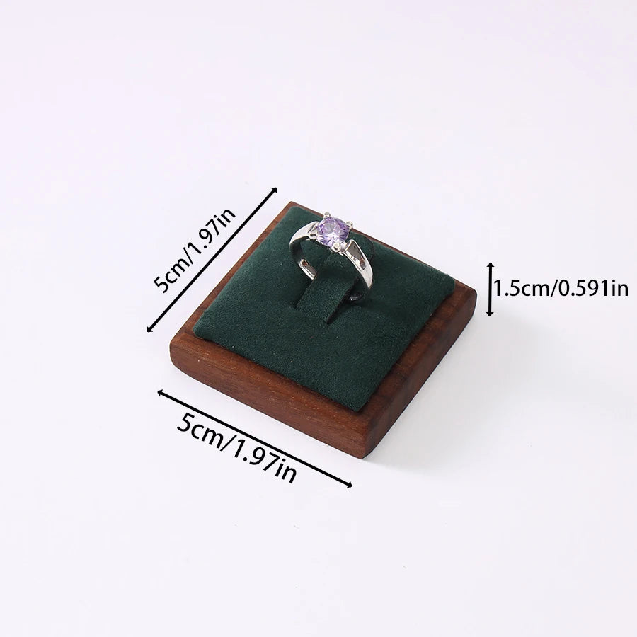 présentoir bagues velours blanc vert gris marron clips classique rangement portable commercial