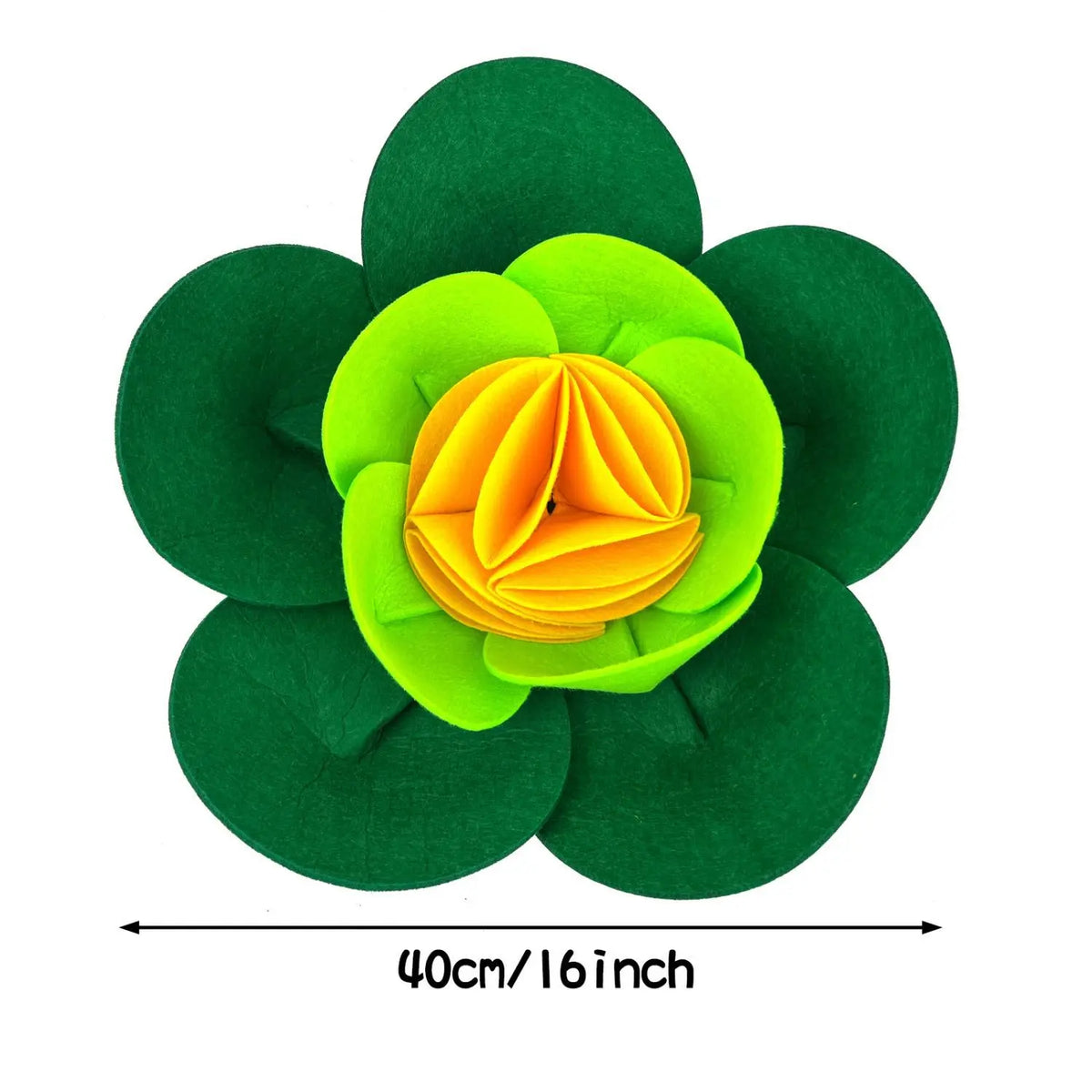 jouet interactif chien fleurs motifs géométriques orange vert blanc marron clair non slip