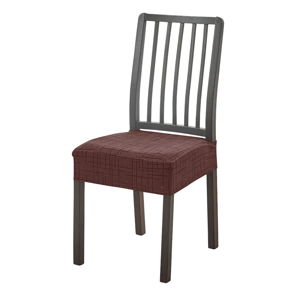 housses chaise moderne carreaux géométriques noir bleu marine gris clair polyester antidérapantes