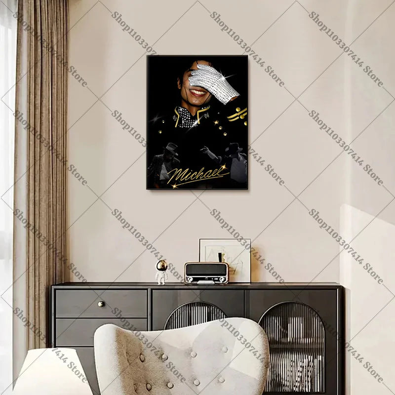 affiche murale MJ pop art photo noir blanc decoration maison 30x40cm erotique minimaliste