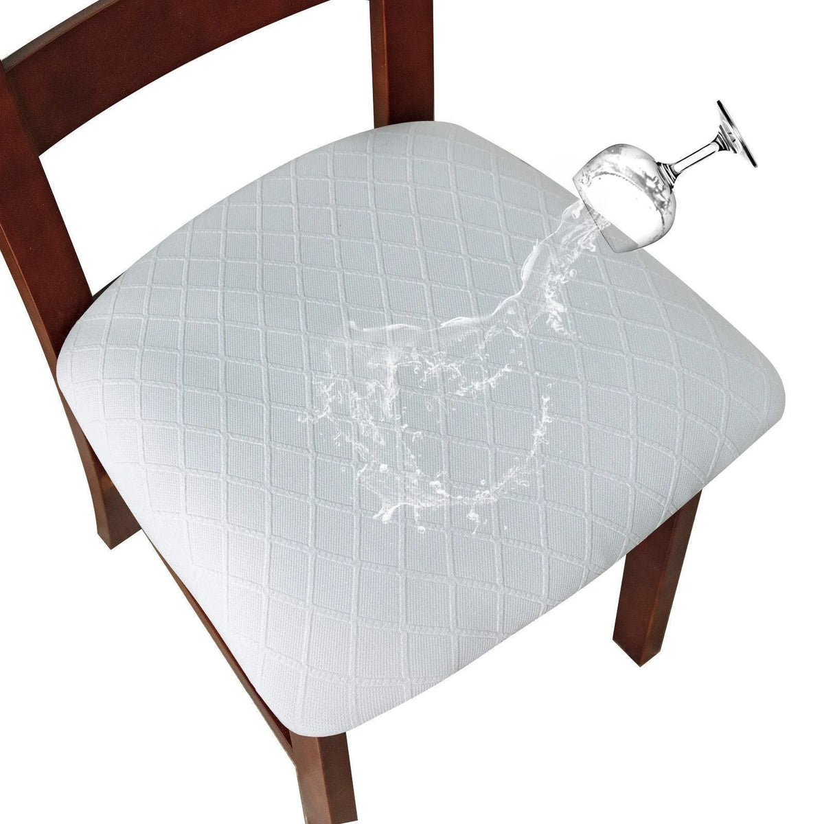 housse chaise imperméable amovible lavable polyester motif carreaux gris noir rouge marron moderne