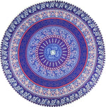 serviette plage ronde motif mandala boho chic coton polyester décorative grande plage été