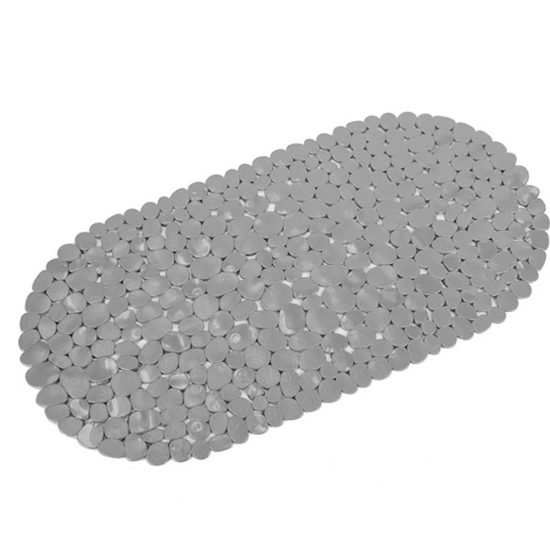 tapis bain bleu clair relief drainage moderne ventouses 24x16 pouces