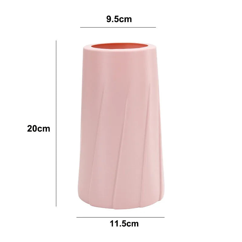 vases décoratifs modernes rayures verticales bleu blanc rose vert pastel minimaliste