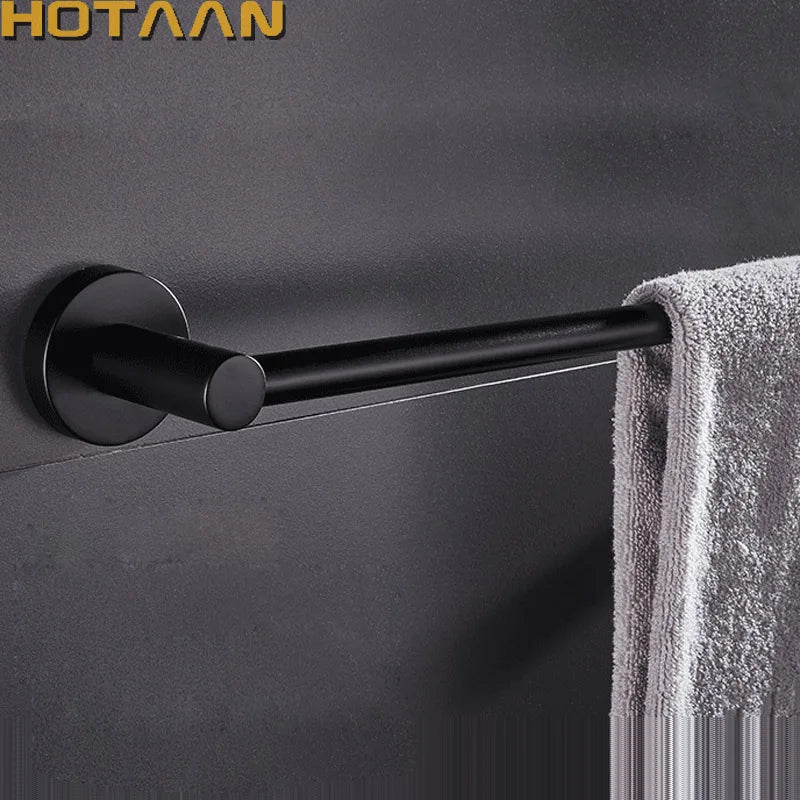 porte serviettes mural moderne noir texture métallique lisse fixé serviette savon brosse tasse