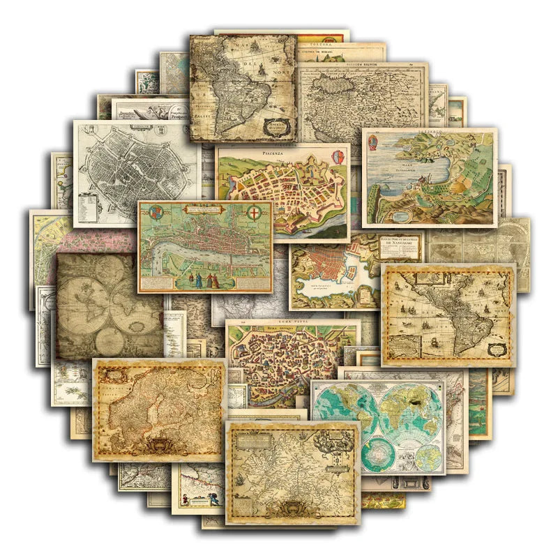 cartes anciennes vintage clips ciseaux stylo bloc notes liste faire papier sacs papier