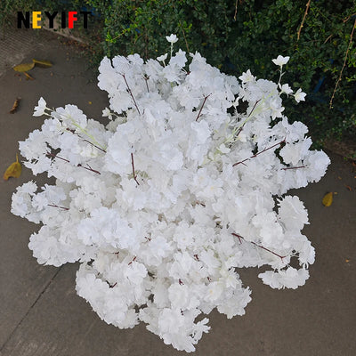 Boule de fleur de cerisier artificielle blanche 30 cm