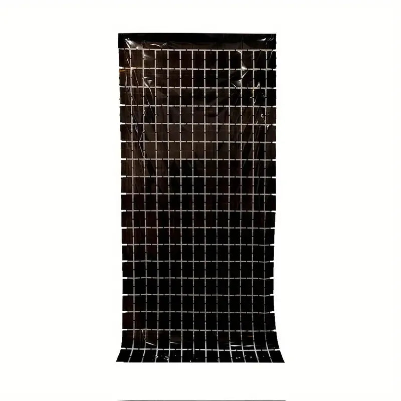 Détail du rideau de pluie décoratif noir et argent Ombre Interieur