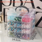 boîtes rangement bijoux transparentes plastique lisses pratiques modernes poignées détachables couleurs fil cuivre ciseaux