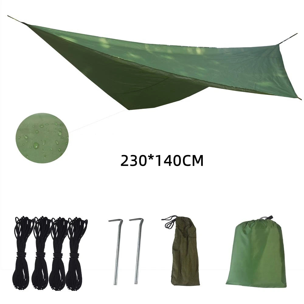 hamac vert olive pratique moustiquaire cordelettes carabiners sac rangementextérieur léger camping