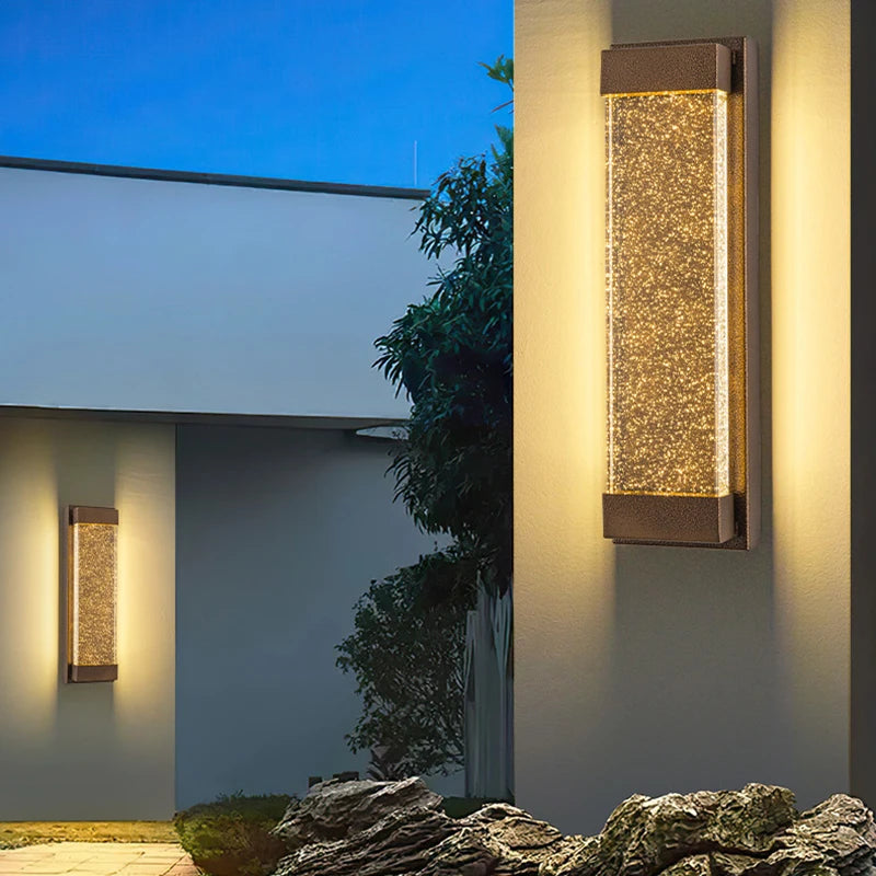 applique murale moderne marron clair texture dorée ip65 led 110240v 2492000lm 30406080cm