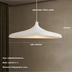 suspension lumineuse moderne câble suspendu ampoule E27 intégrée résine opaque beigeclair chambre salon restaurant