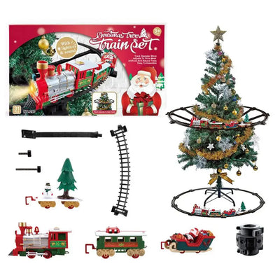 Ensemble de train électrique réaliste pour Noël en plastique ABS