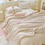 couette d'été imprimée floral vintage polyestère douce maison laver machine