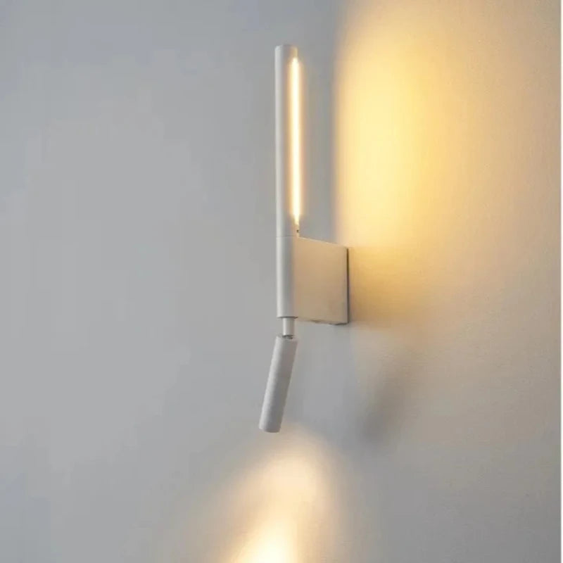 lampe murale moderne minimaliste réglable blanc noir contemporaine fixée mur led