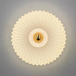 lampe moderne élégante rayures concentriques blanc doré chambre salon entrée