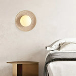 applique murale moderne pierre granulée texture marbrée beige crème salle salon chambre coucher lumière