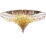 lustre led moderne élégant pierres doré blanc vert bleu noir
