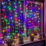 guirlande lumineuse led multicolore moderne clips solaire extérieure 162led 7m
