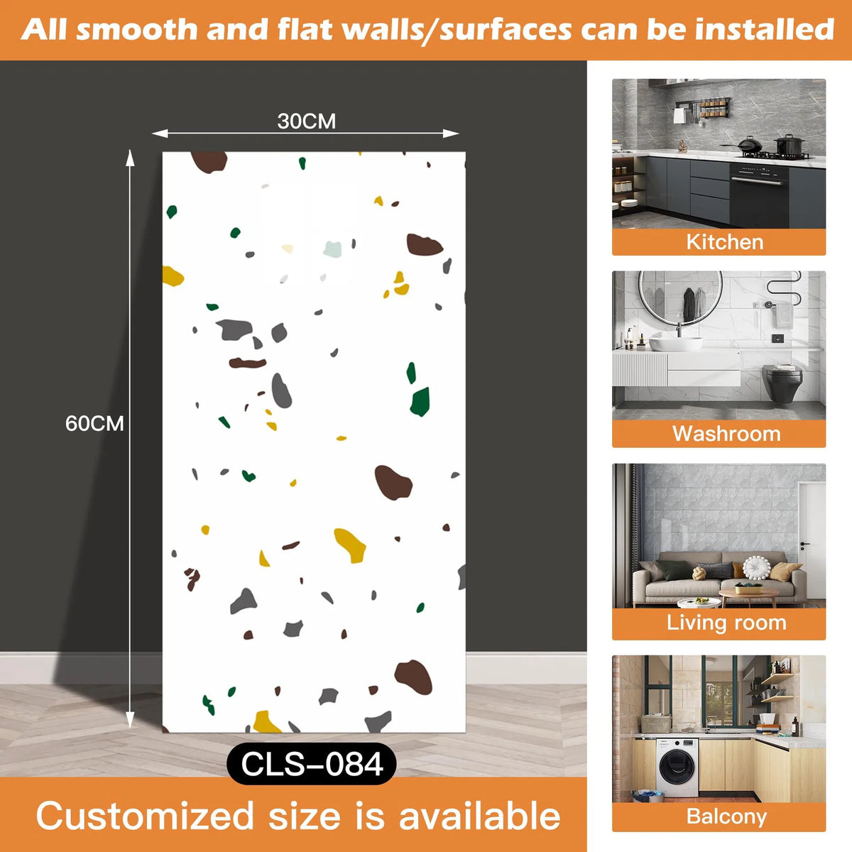 panneau decoratif mural marbre gris clair moderne adhésif imperméable resistant rayures tache d'eau cuisine